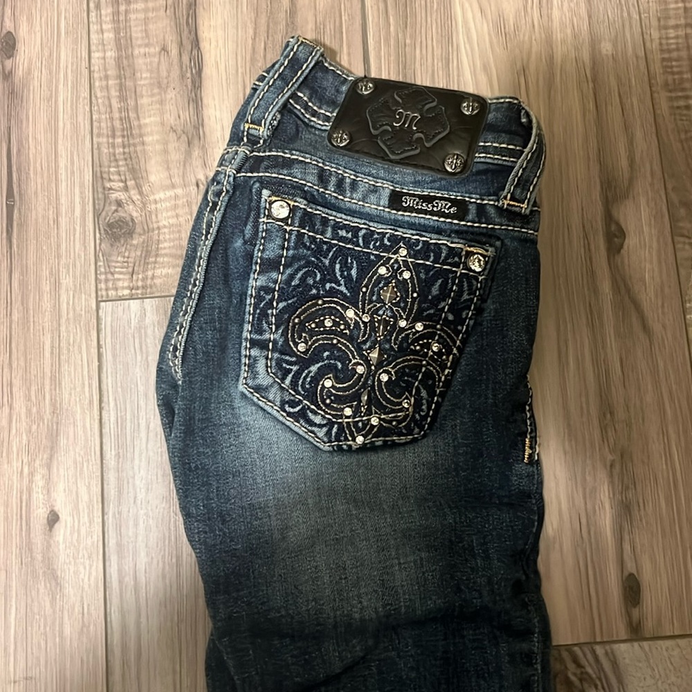 Kids Miss Me Skinny Blingy Jeans - Size 7